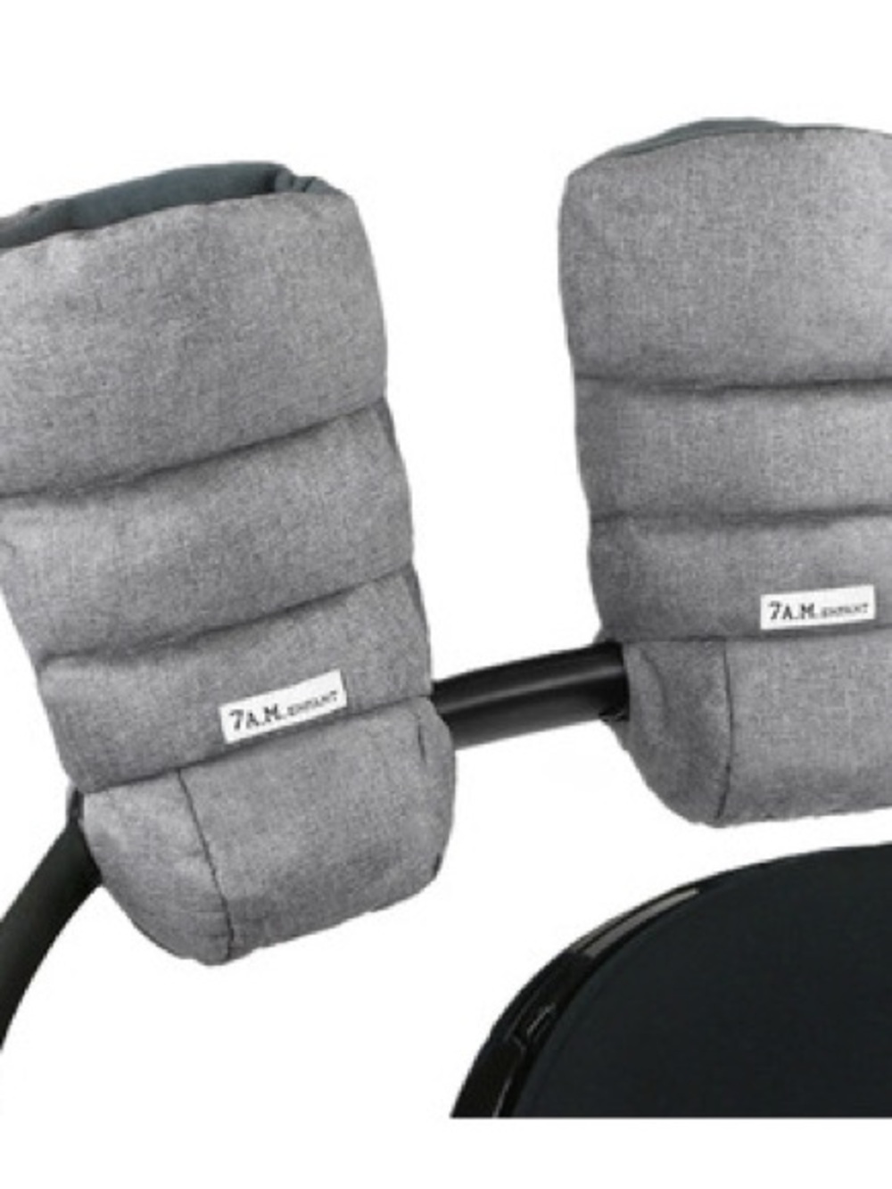7 A.M. Enfant Gray Polka Dot Stroller Mittens